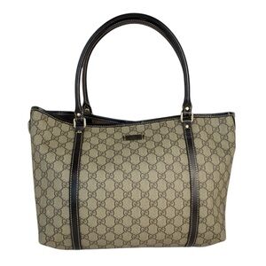 Gucci Joy Tote GG Coated Canvas Dark Brown